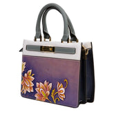 Handmade Flower Carving Crossbody Top Handle Bag